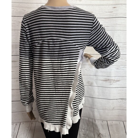 Anthropologie Left Of Center Sweatshirt Striped - Picture 10 of 14